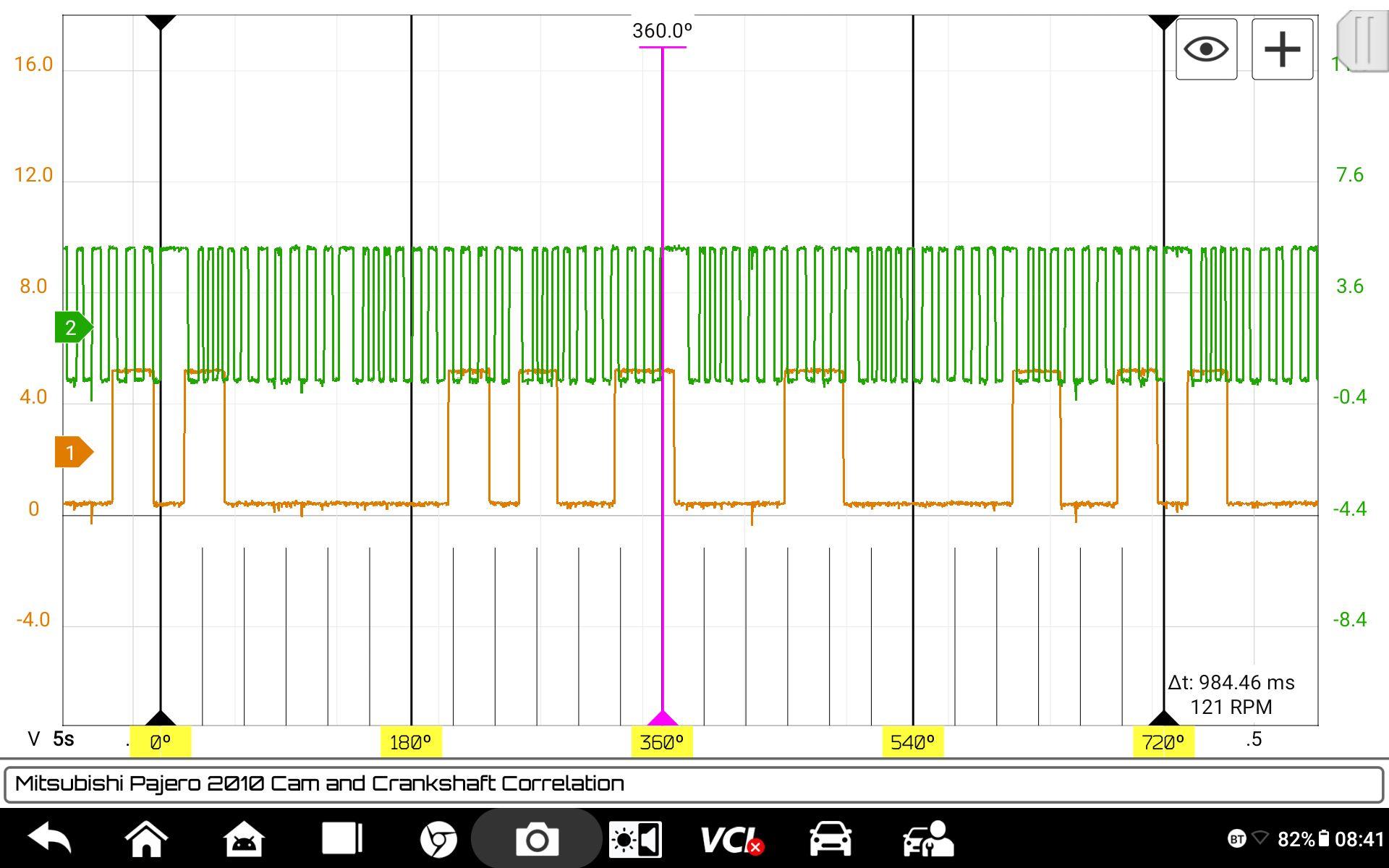 Mitsubishi Pajero 2010 Cam and Crankshaft Correlation